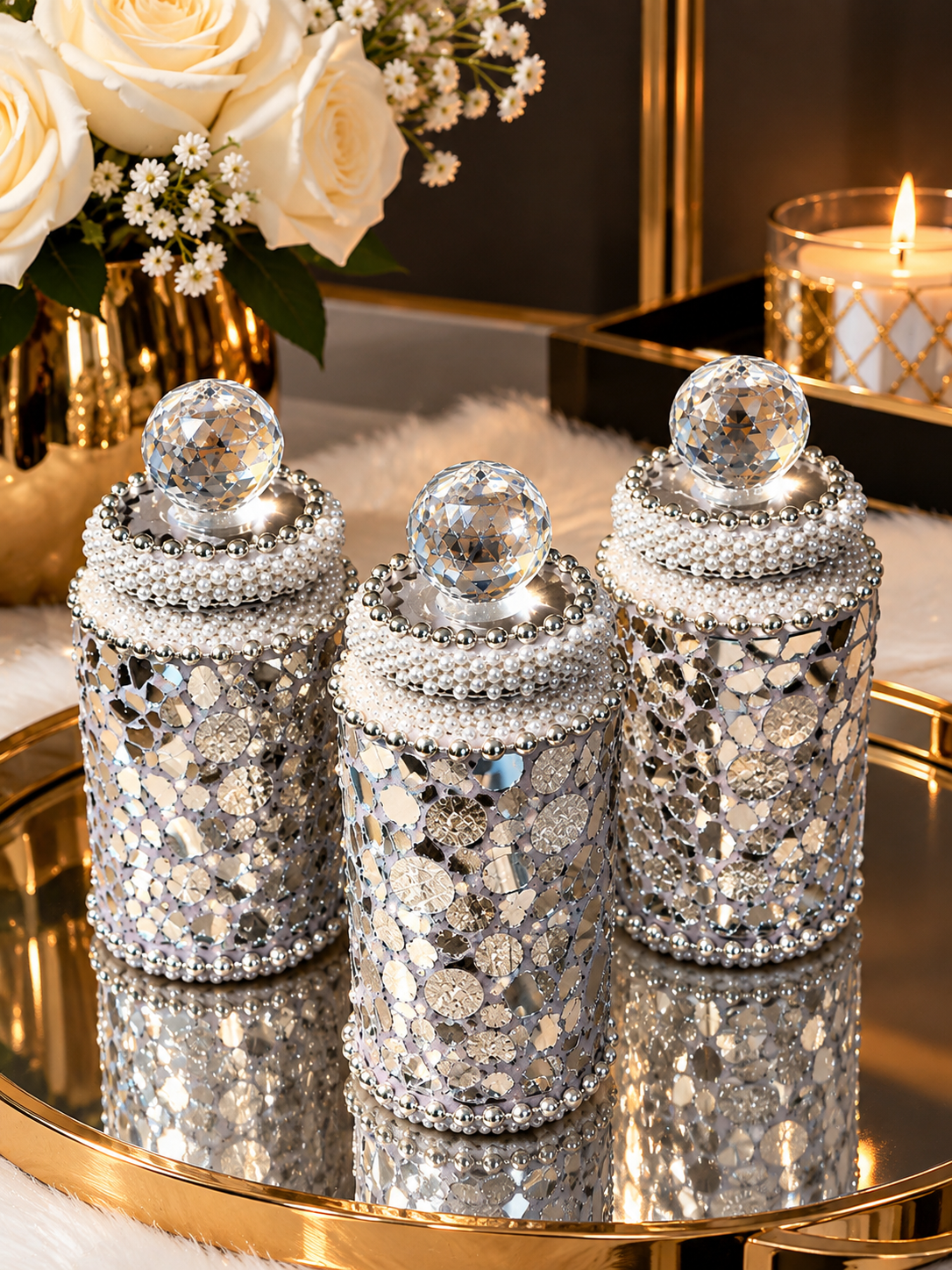Jars decorated by DK Kosmetics
